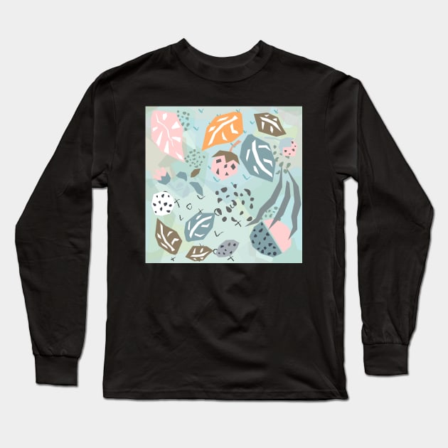 Plant Pattern Long Sleeve T-Shirt by Kristina Stellar Scandinavian Land